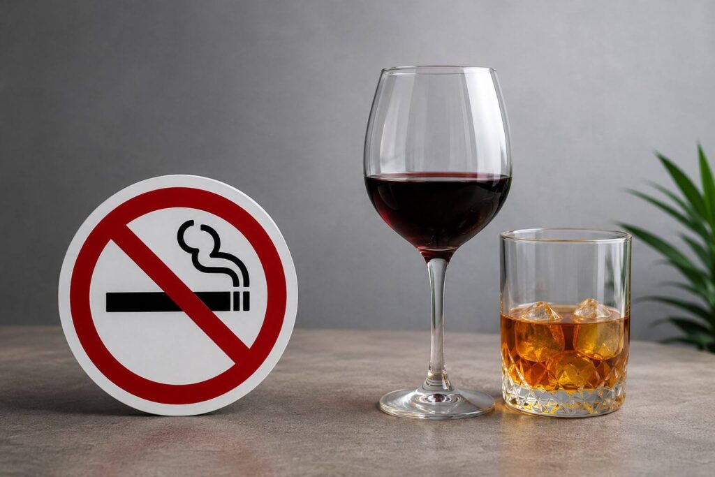 Avoid Smoking and Limit Alcohol