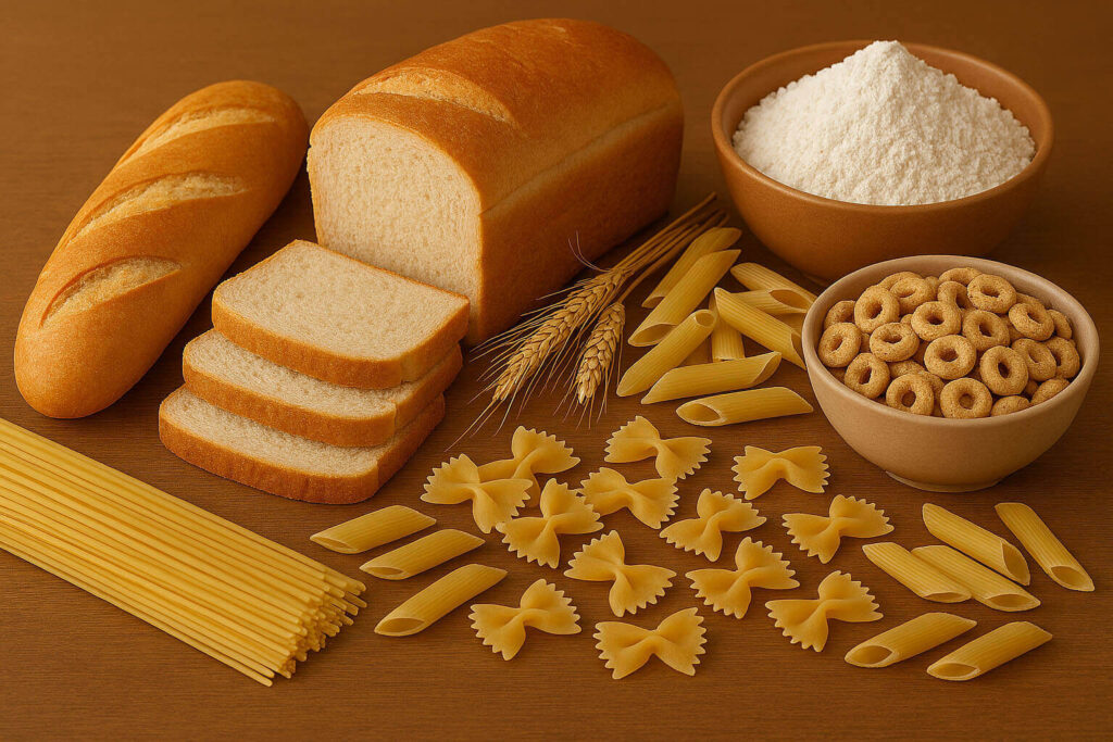 Products containing gluten