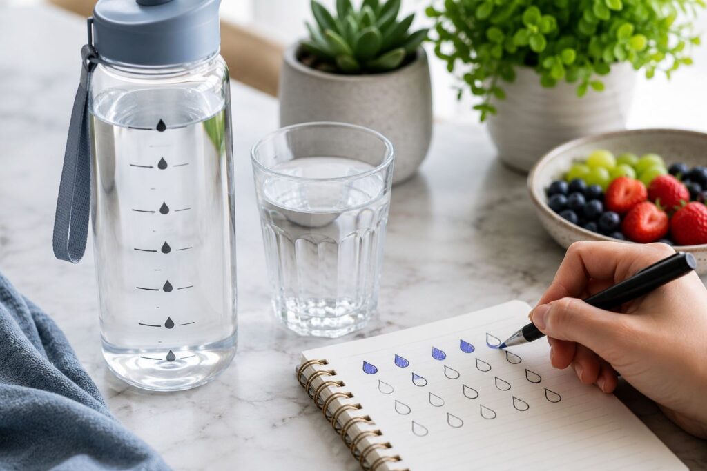 Hydration tracking and mindful moments