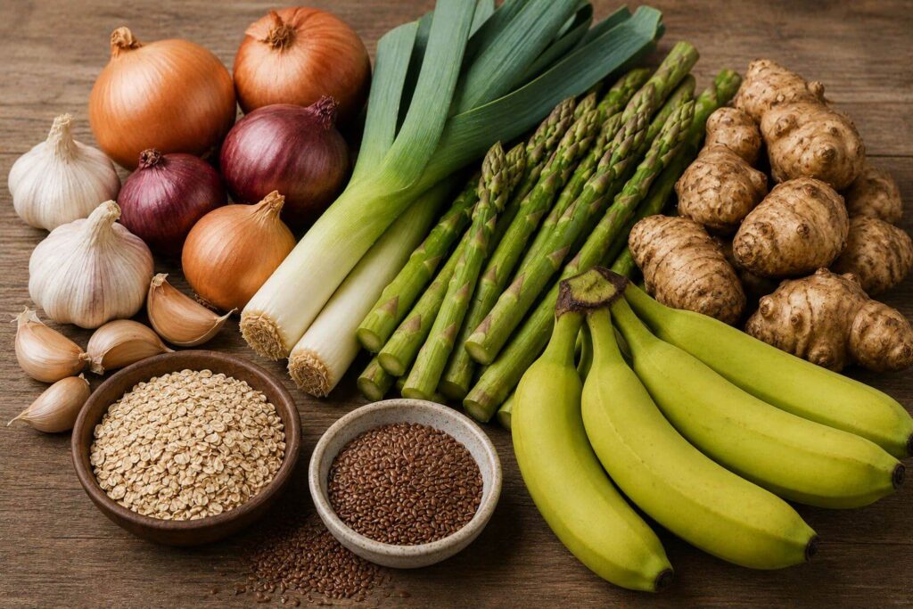 Rustic vegetable and pantry arrangement